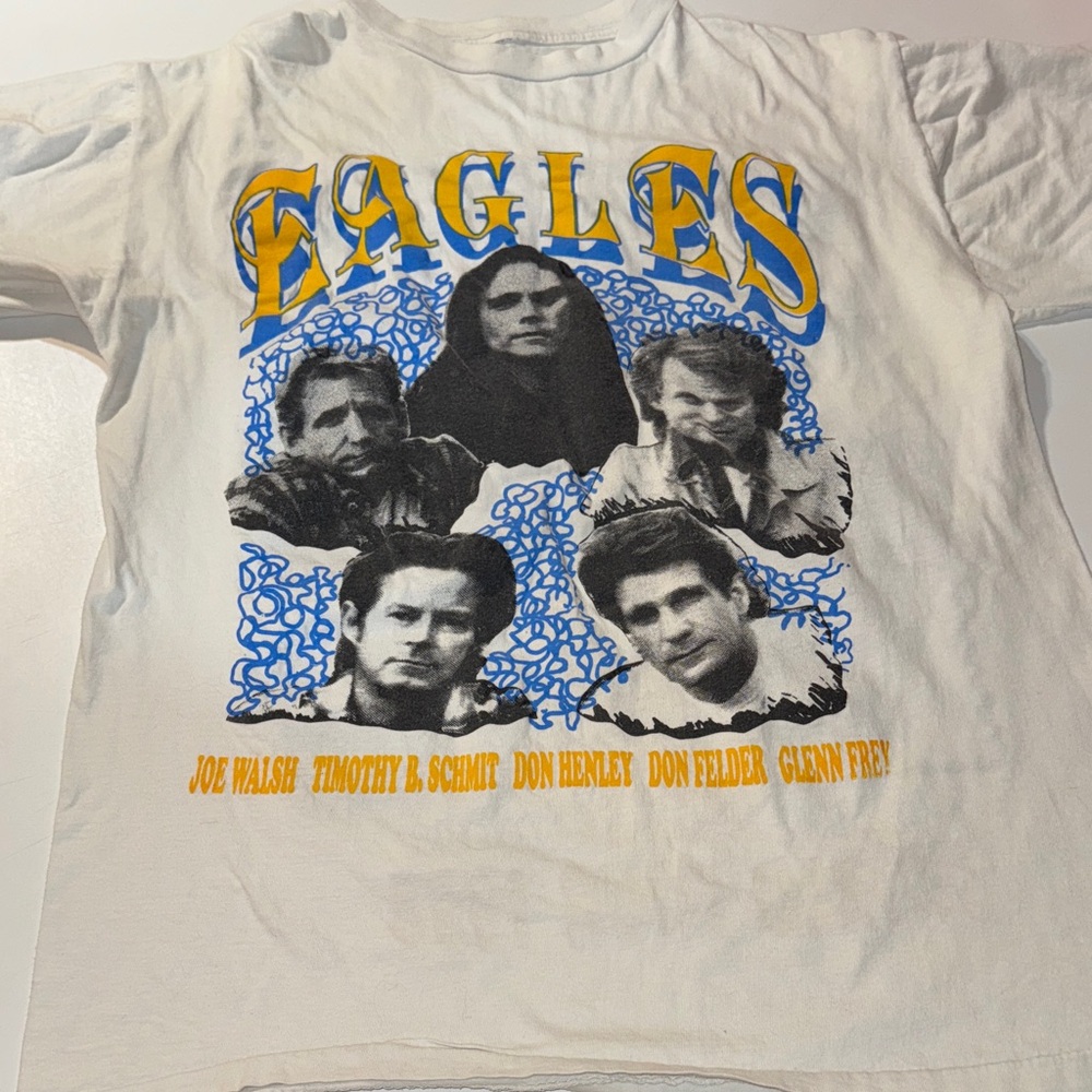 Vintage 1994 Eagles Tour Graphic White T-Shirt‎
